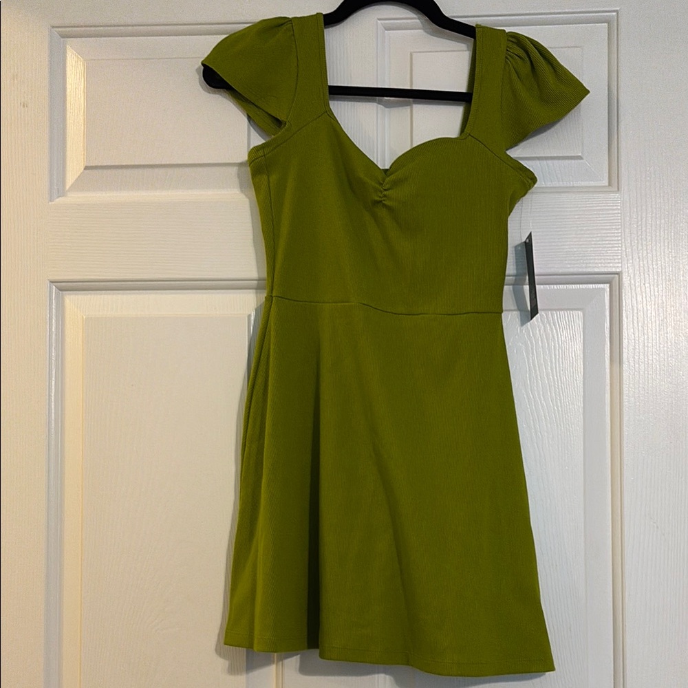 Wild Fable Green Fit and Flare Mini Dress